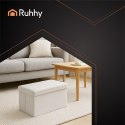 Pufa welurowa szara 60x30x30 cm Ruhhy 25994