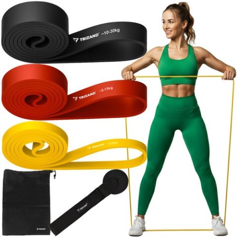 Zestaw gum do ćwiczeń - 3szt. Trizand 25879