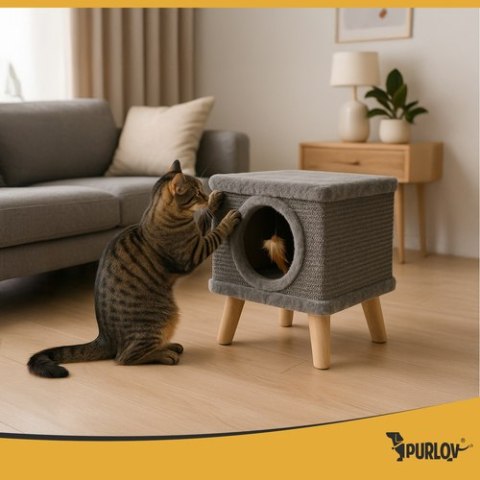 Domek z legowiskiem dla kota Purlov 26215