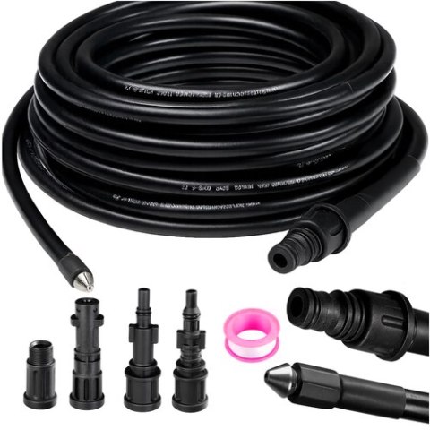 Wąż do czyszczenia rur z adapterem 20m Ruhhy 26133