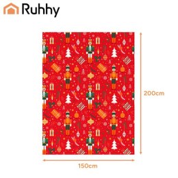 Koc świąteczny flanelowy 1,5x2m Ruhhy 26607