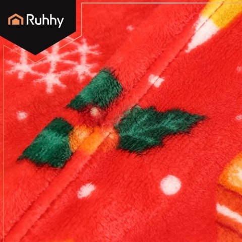 Koc świąteczny flanelowy 1,5x2m Ruhhy 26607