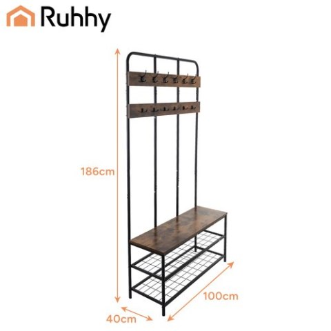 Regał stojący z wieszakiem 182cm Ruhhy 27036