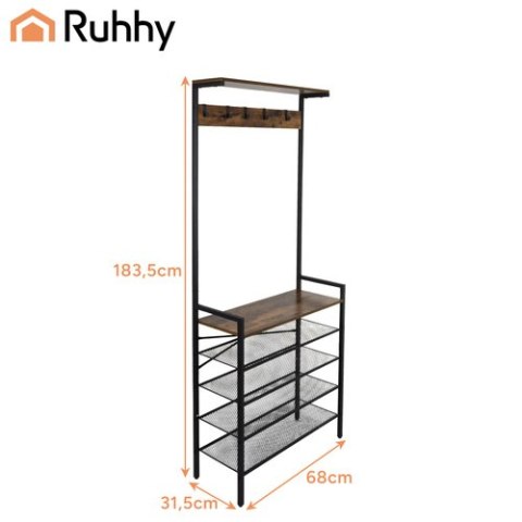 Regał stojący z wieszakiem 189cm Ruhhy 27035