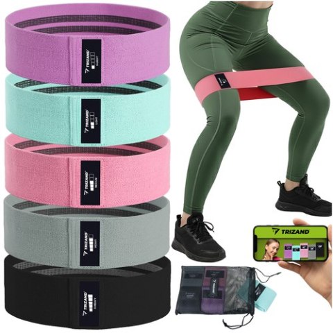Zestaw gum do ćwiczeń - 5szt. Trizand 25877