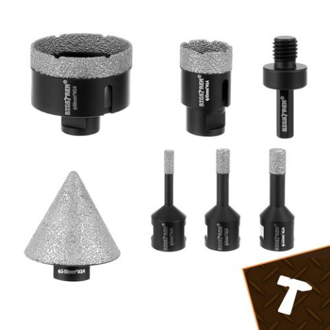Otwornice diamentowe- zestaw 7szt. Bigstren 27080