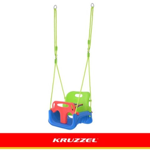 Huśtawka dla dzieci 3w1 zielono-niebieska Kruzzel