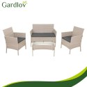Meble ogrodowe rattanowe beżowe Gardlov 26909