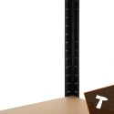 Regał Magazynowy Metalowy 180x90x40 1000 kg 5 Półek BIGSTREN Czarny