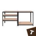 Regał Magazynowy Metalowy 180x90x40 1000 kg 5 Półek BIGSTREN Czarny