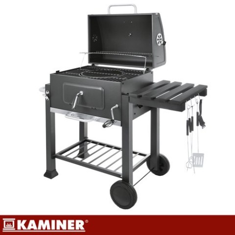 Grill ogrodowy z pokrywą 116x55x120cm Kaminer