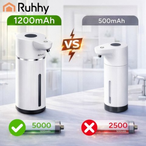 Dozownik mydła - bezdotykowy 420ml biały Ruhhy