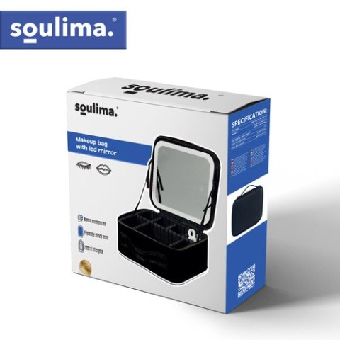 Kuferek kosmetyczny z lusterkiem LED Soulima 27236