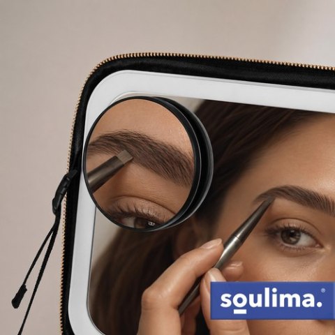 Kuferek kosmetyczny z lusterkiem LED Soulima 27236