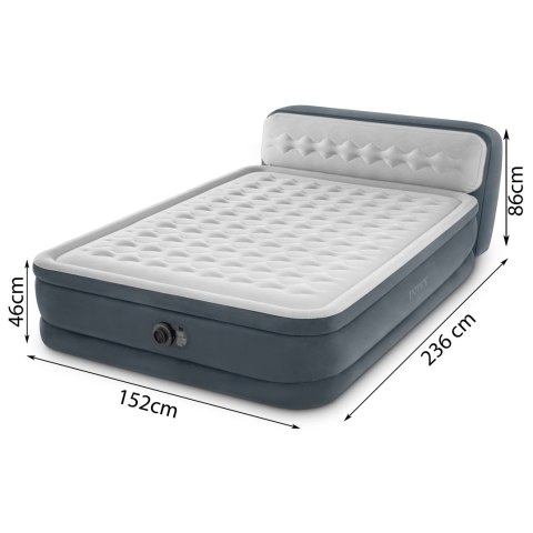 Materac łóżko 236x152 cm z pompką 2-osobowy DELUXE INTEX 64448ND