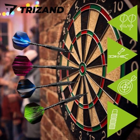 Rzutki dart zestaw 12szt + akcesoria Trizand 21629