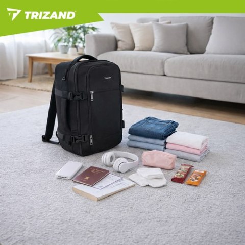 Plecak turystyczny 40x25x20cm czarny Trizand