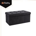 Pufa welurowa szara 76x38x38cm Ruhhy 26130