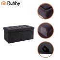 Pufa welurowa szara 76x38x38cm Ruhhy 26130