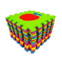 Mata piankowa edukacyjna EVA puzzle 20 elementów 148x119 cm ECOTOYS