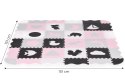 Mata piankowa z płotkiem puzzle suchy basen 36 elementów ECOTOYS