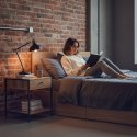 Szafka nocna z szufladą i półką stolik kawowy jasny dąb loftowy ModernHome