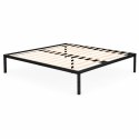 Łóżko metalowe 190x200 cm ze stelażem minimalistyczna czarna rama ModernHome