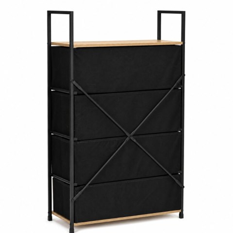 Szafka z 4 szufladami materiałowymi regał 60 cm organizer tekstylny loft ModernHome