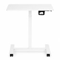 Mobilne biurko 70x48 cm stolik pod laptopa regulacja wysokości 71,5-112 cm białe ModernHome