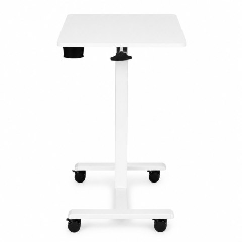 Mobilne biurko 70x48 cm stolik pod laptopa regulacja wysokości 71,5-112 cm białe ModernHome
