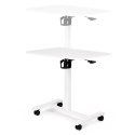 Mobilne biurko 70x48 cm stolik pod laptopa regulacja wysokości 71,5-112 cm białe ModernHome