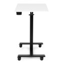 Mobilne biurko 70x48 cm stolik pod laptopa regulacja wysokości 71,5-112 cm biały blat ModernHome