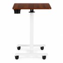 Mobilne biurko 70x48 cm stolik pod laptopa regulacja wysokości 71,5-112 cm brązowy blat ModernHome