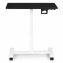 Mobilne biurko 70x48 cm stolik pod laptopa regulacja wysokości 71,5-112 cm czarny blat ModernHome