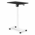 Mobilne biurko 70x48 cm stolik pod laptopa regulacja wysokości 71,5-112 cm czarny blat ModernHome