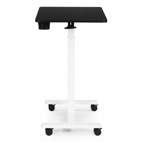 Mobilne biurko 70x48 cm stolik pod laptopa regulacja wysokości 71,5-112 cm czarny blat ModernHome