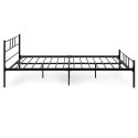 Łóżko metalowe 160x200 cm ze stelażem czarna rama ModernHome