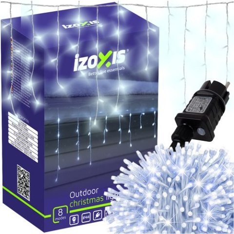 Lampki zew. 300LED 15m zimny biały Izoxis 26711