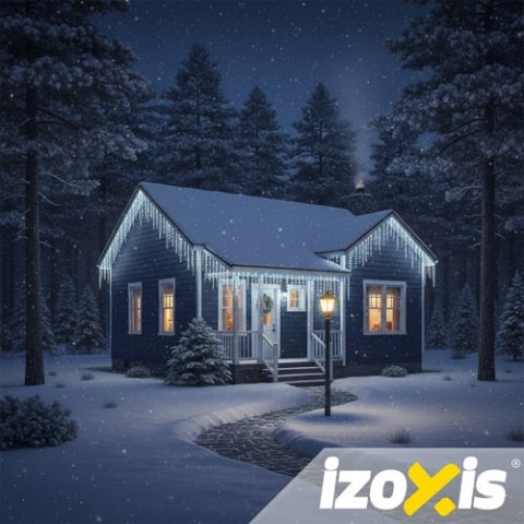 Lampki zew. 300LED 15m zimny biały Izoxis 26711