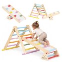 Drewniany plac zabaw dla dzieci zestaw wspinaczkowy Montessori drabinka równoważnia LUNA ECOTOYS