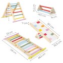 Drewniany plac zabaw dla dzieci zestaw wspinaczkowy Montessori drabinka równoważnia LUNA ECOTOYS