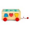Drewniany wózek sorter z klockami kostka edukacyjna dla dzieci ECOTOYS