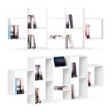 Nowoczesny wiszący regał 8 półek biały ModernHome