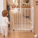 Bramka barierka zabezpieczająca 65-106 cm na schody i drzwi stal kółka biała ECOTOYS