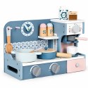 Drewniana mini kuchnia dla dzieci ekspres do kawy zestaw 27 akcesoriów ECOTOYS