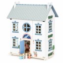 Drewniany domek dla lalek Lily otwierany 3 piętra 5 pomieszczeń meble figurki ECOTOYS