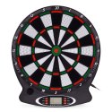 Elektroniczna tarcza do darta gry w rzutki lotki tablica LCD 38 cm 18 gier zestaw 6 rzutek