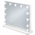 Lustro do makijażu LED 50x40 cm kosmetyczne podświetlane 3 barwy 13 żarówek ModernHome