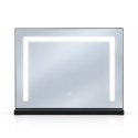 Lustro do makijażu LED 50x40 cm kosmetyczne podświetlane 3 barwy czarne ModernHome